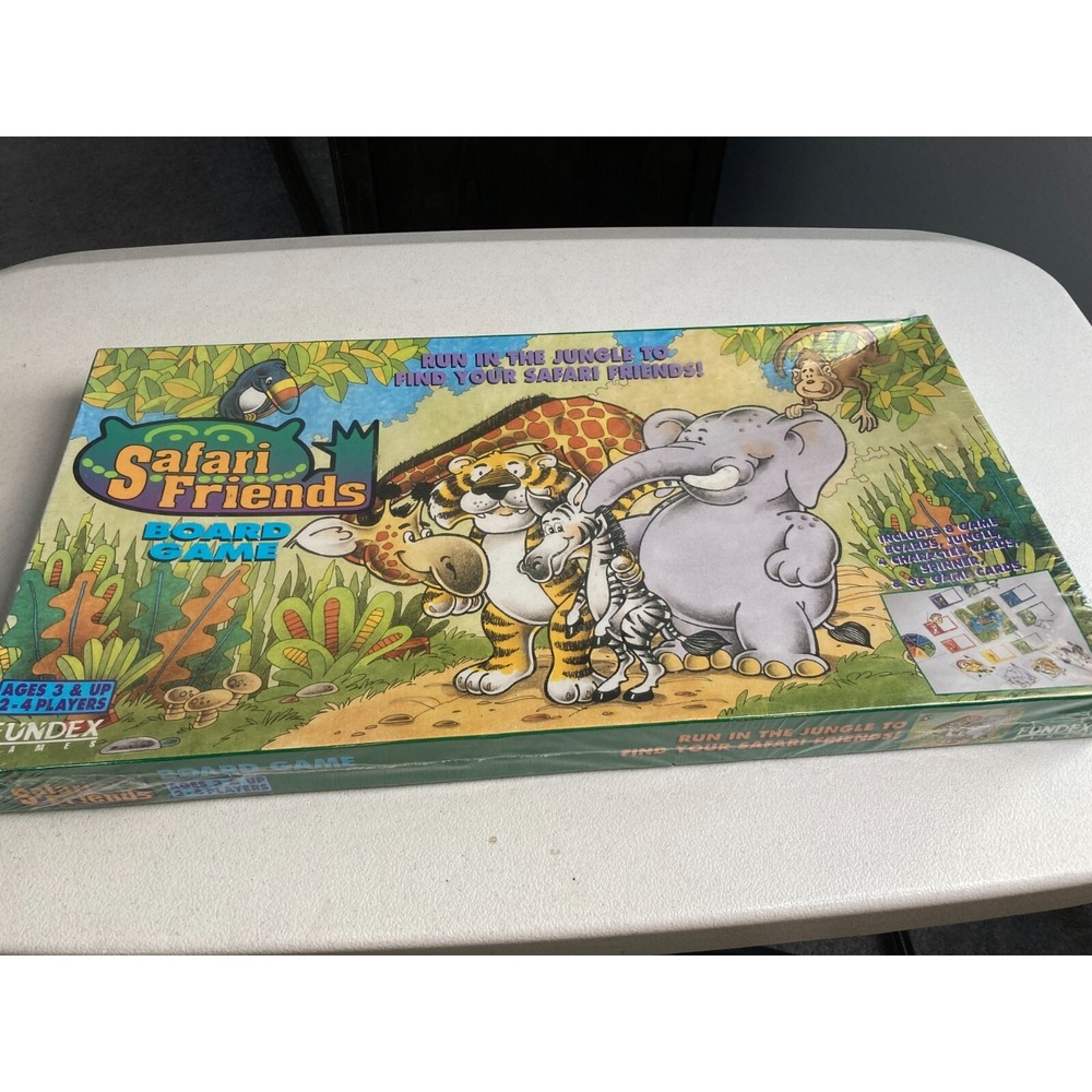 Vintage Safari Friends Board Game 1994 Fundex Games Sealed!!!